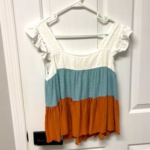 Tiered peasant blouse Size Medium